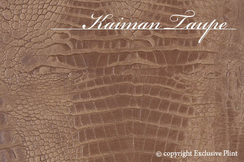 Kaiman Taupe Leder-Wandpaneel